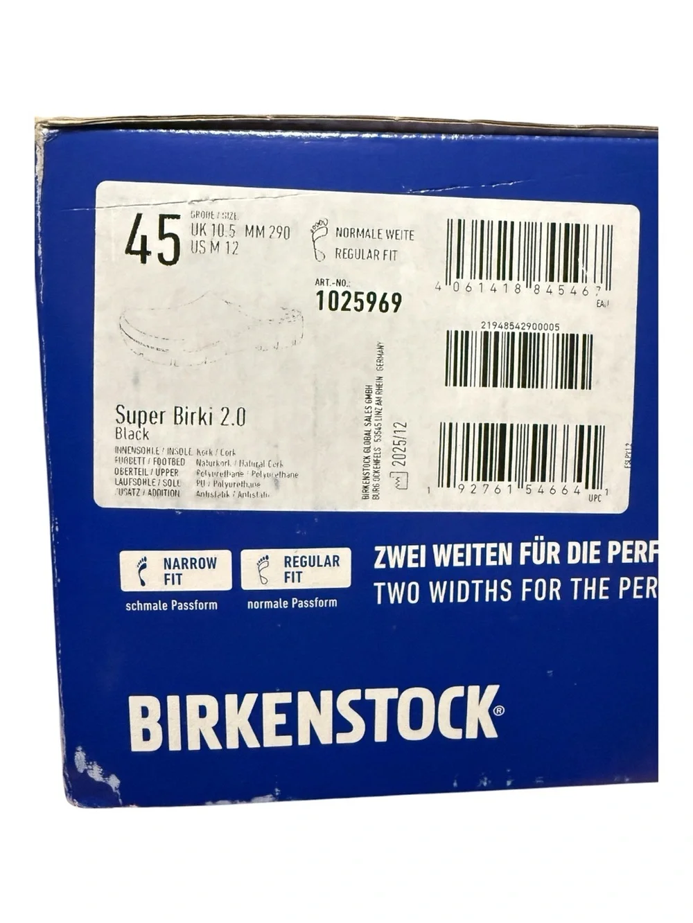 Birkenstock Super Birki 2.0 Black Clogs | EU 45 | US Men’s 12 | Regular Fit | NI